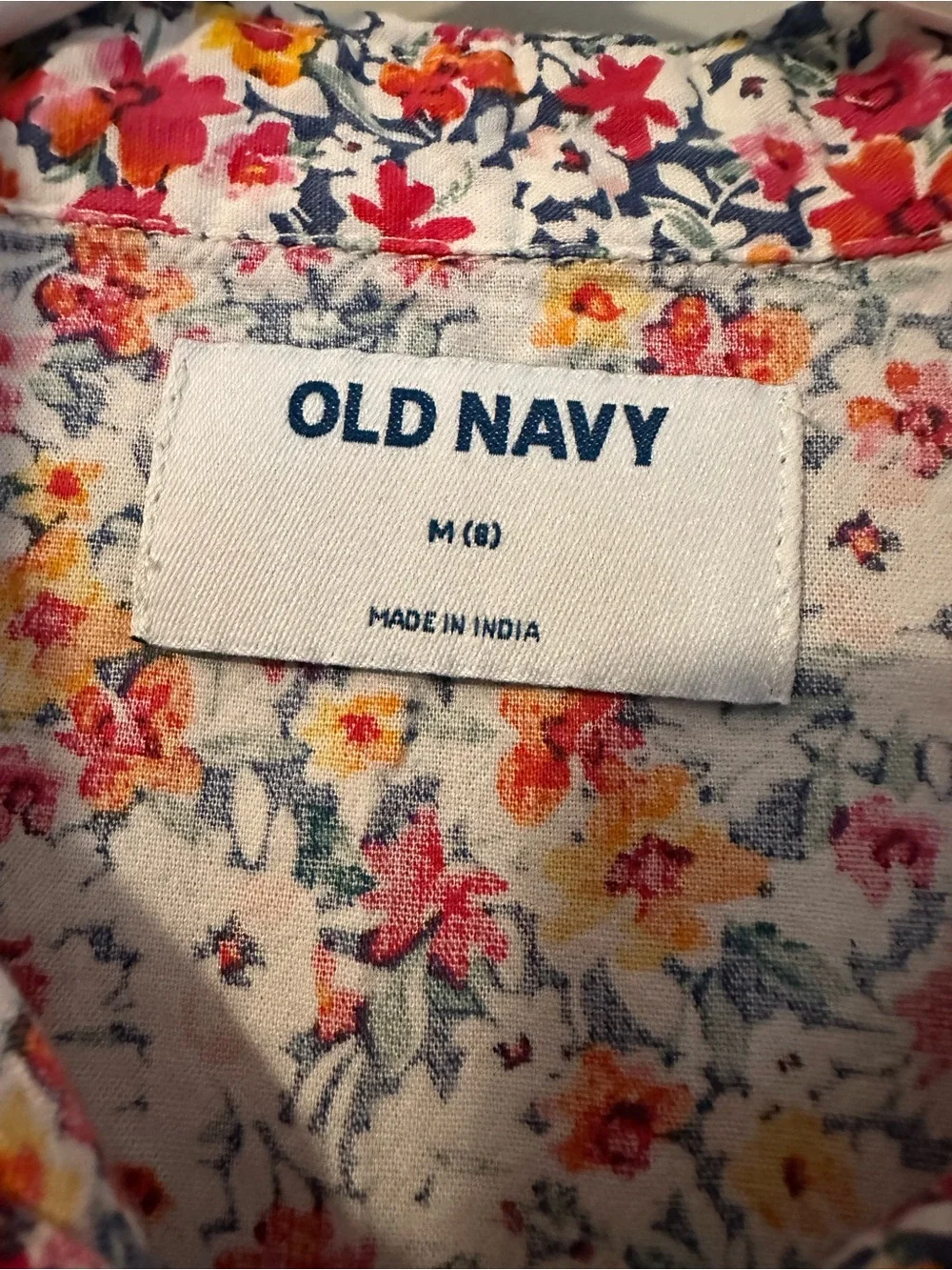 Old Navy Button DownFloral Dress with Pockets size 8